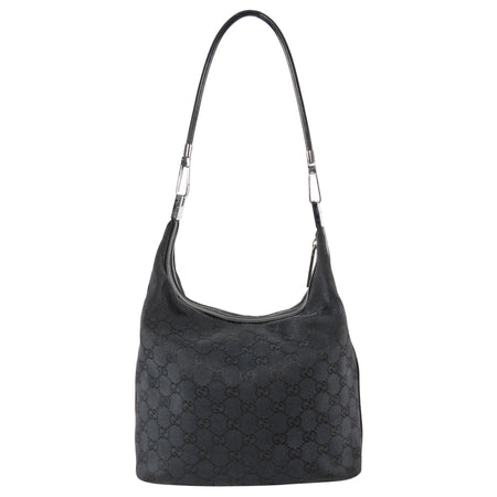 Gucci Tom Ford Vintage Black GG Monogram Canvas Hobo Bag