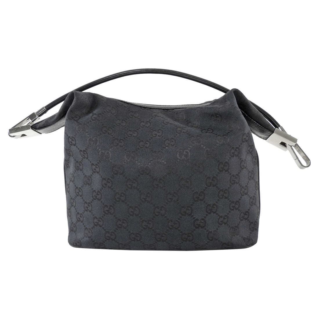 Gucci Tom Ford Vintage Black GG Monogram Canvas Hobo Bag