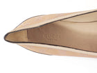 Gucci Nude Beige Metallic GG Monogram Bamboo Horsebit Ballet Flats - 40 / US 10