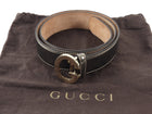 Gucci Pewter Metallic Leather G Buckle Hardware Belt - 95 / 38