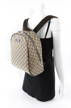 Gucci Brown Monogram Canvas Backpack