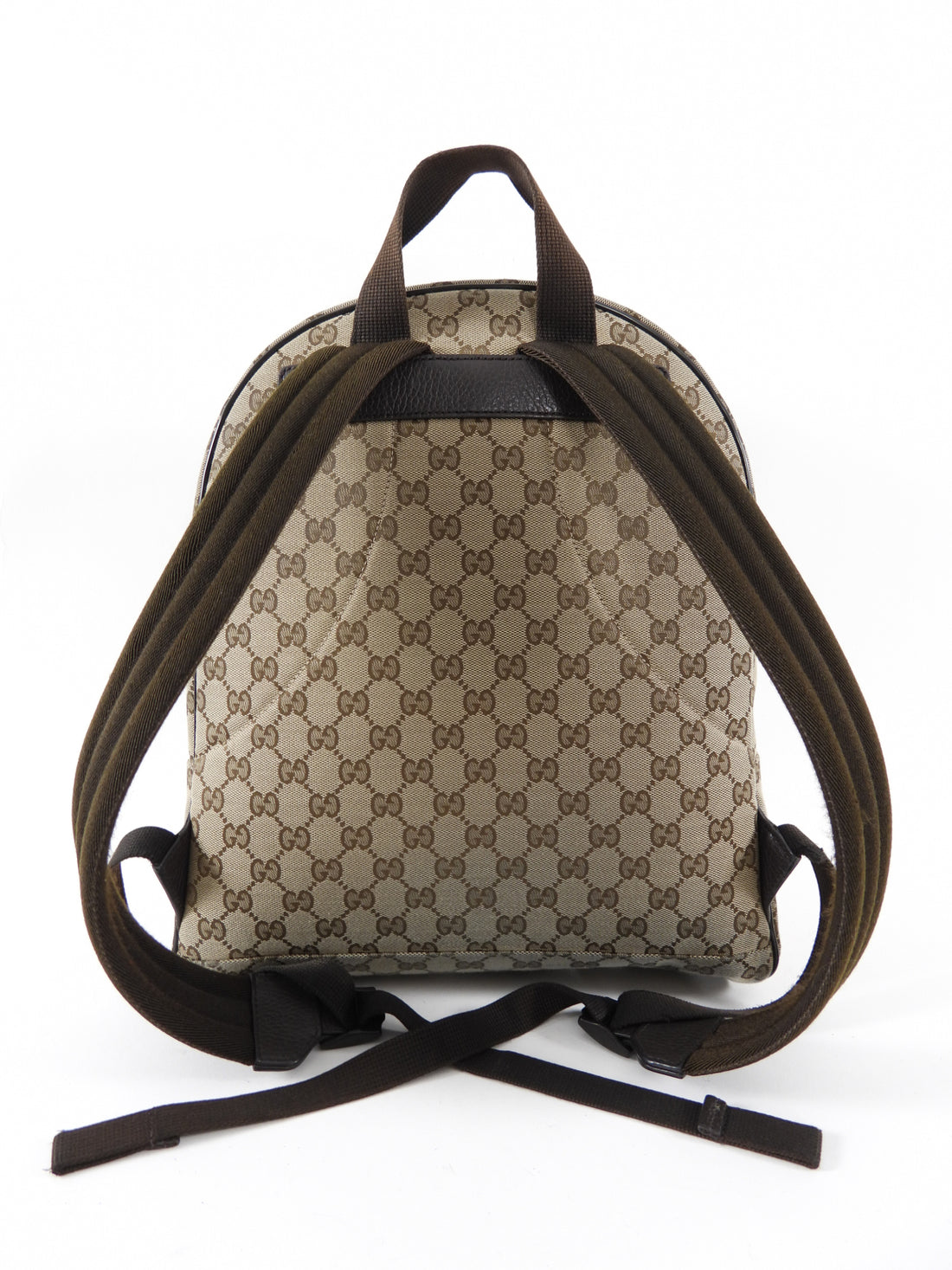 Gucci Brown Monogram Canvas Backpack