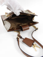 Gucci Small Brown Monogram Supreme Padlock Shoulder Bag