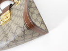 Gucci Small Brown Monogram Supreme Padlock Shoulder Bag