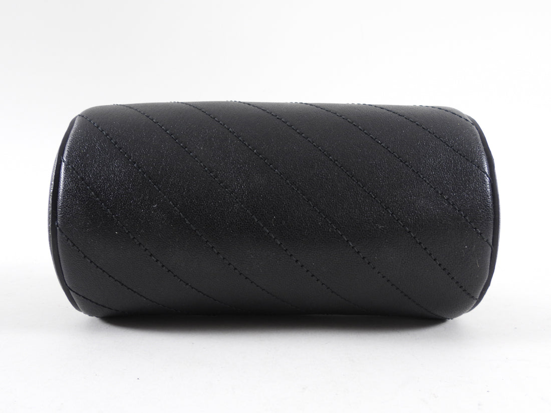 Gucci Black Leather Blondie Mini GG Barrel Bag