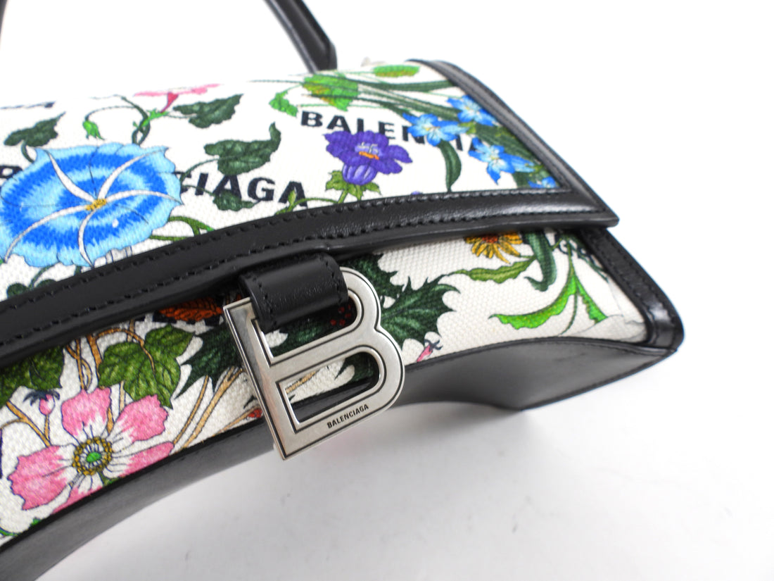 Gucci x Balenciaga Hacker Project Flora XS Hourglass Two-Way Top Handle Bag
