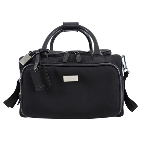 Gucci Vintage Early 2000's Black Nylon Beauty Case Bag
