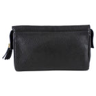 Gucci Black Leather Bamboo Tassel Travel Toiletry / Clutch Bag