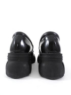 Gucci Black Leather Interlocking GG Jewel Loafers - 39.5