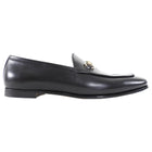Gucci Black Smooth Leather Jordaan Horsebit Loafers - 37.5