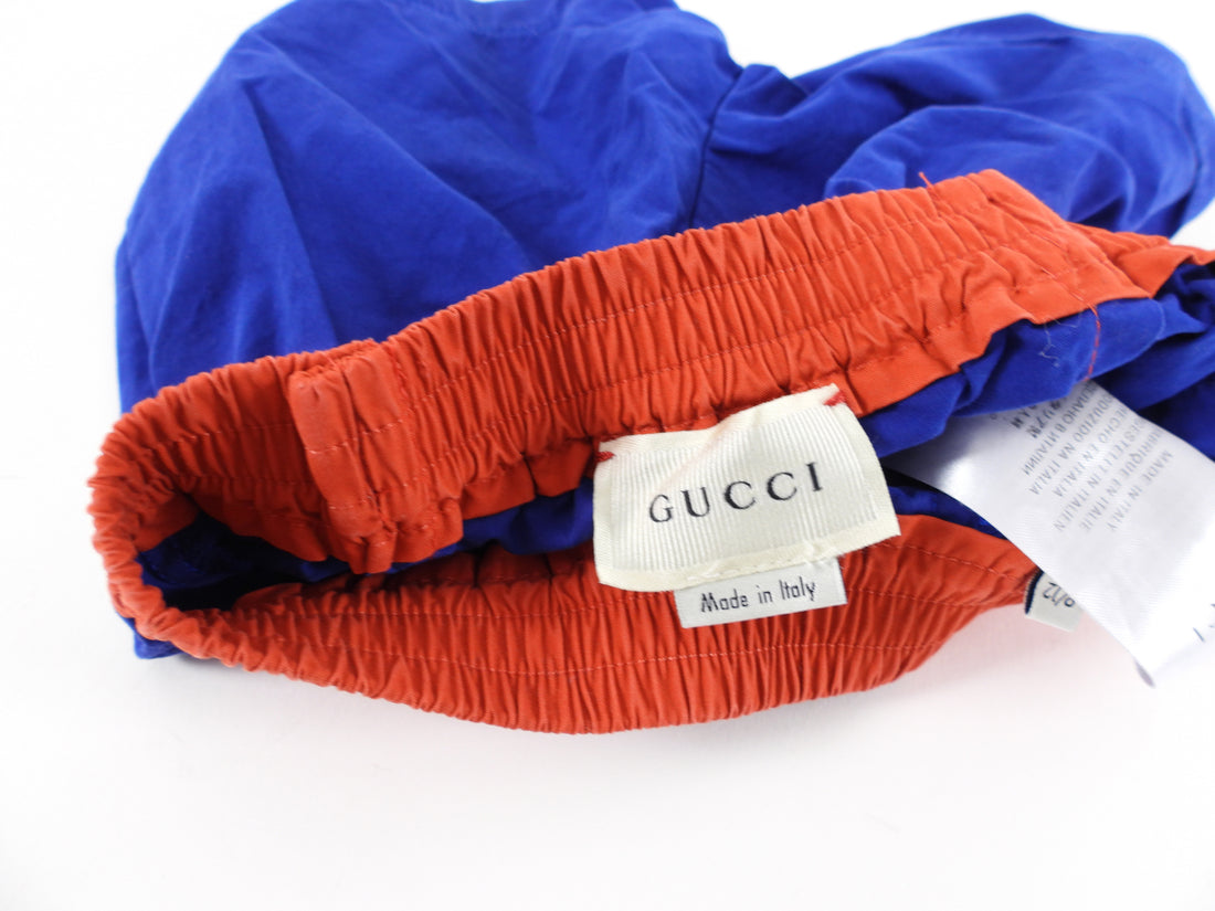 Gucci Baby Blue Red Logo Shorts - 9/12M