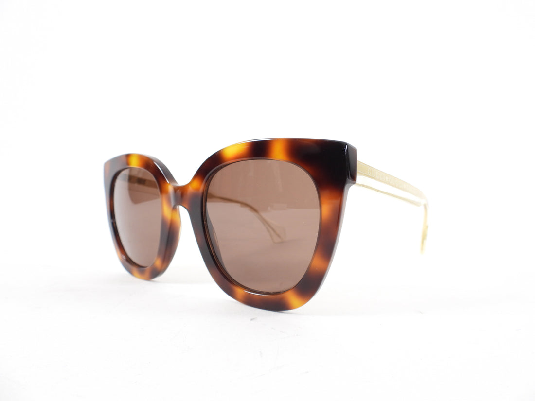 Gucci Brown Acetate Oversized Sunglasses GG0564S