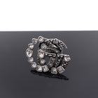 Gucci GG Clear Crystal Statement Cocktail Ring - S