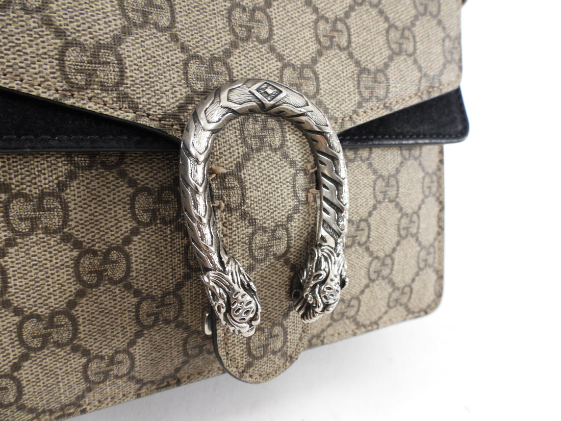 Gucci Monogram Supreme Mini Dionysus Chain Flap Bag