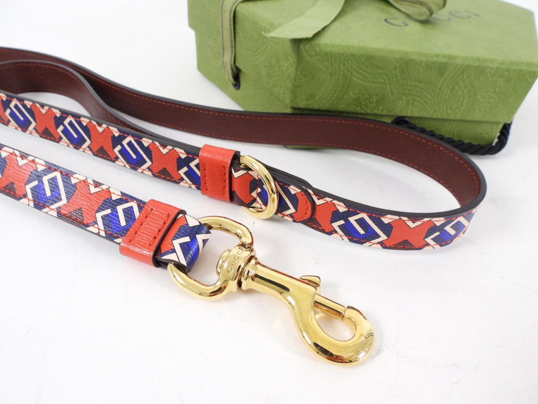 Gucci Isometric G Red and Blue 5pc Gucci Pet Dog Gift Set