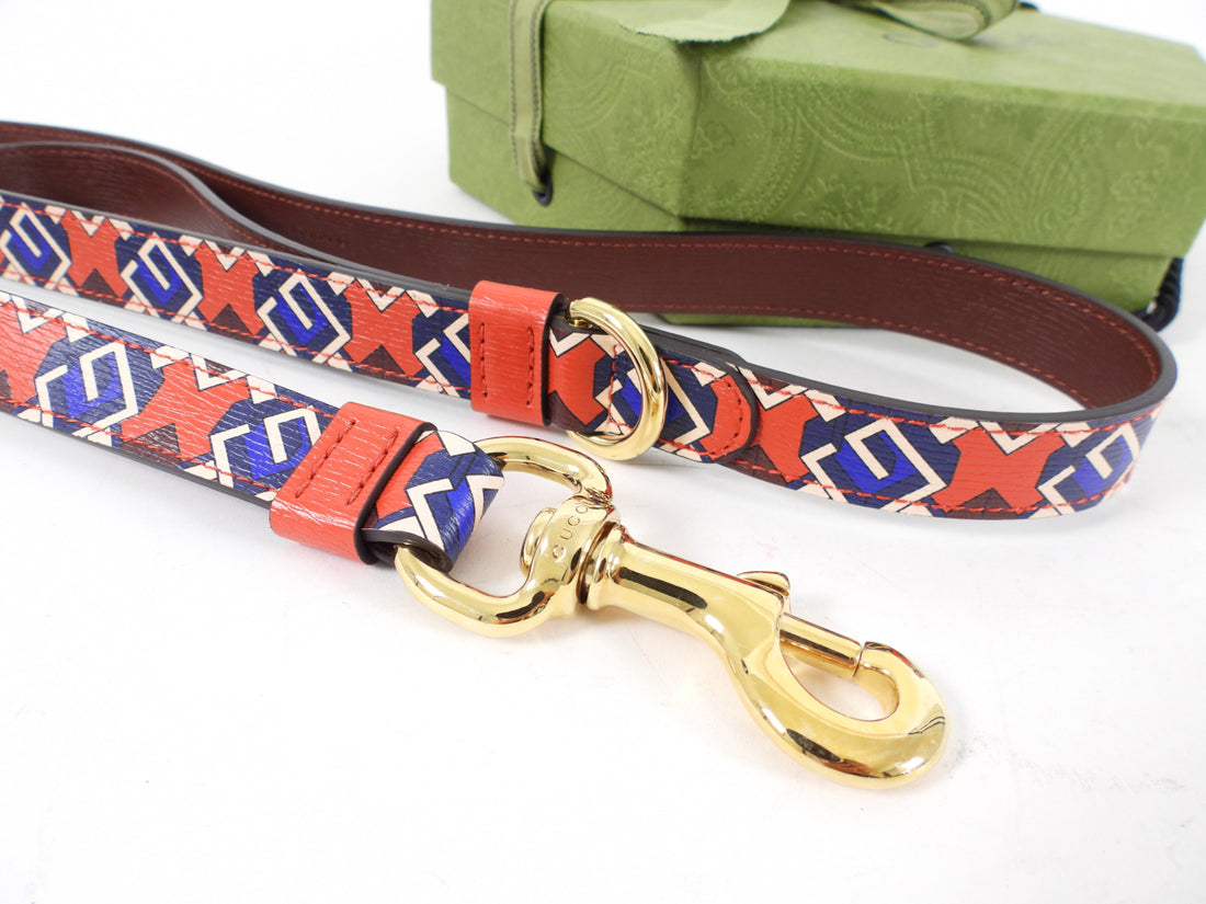 Gucci Isometric G Red and Blue 5pc Gucci Pet Dog Gift Set