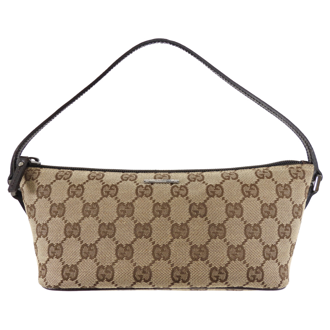 Gucci Brown Monogram Canvas Small Boat Bag
