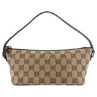 Gucci Brown Monogram Canvas Small Boat Bag