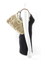 Gucci Monogram Canvas Gold Small D Ring Hobo Bag