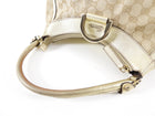 Gucci Monogram Canvas Gold Small D Ring Hobo Bag