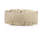 Gucci Monogram Canvas Gold Small D Ring Hobo Bag