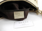 Gucci Monogram Canvas Gold Small D Ring Hobo Bag