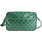 Gucci Green Monogram Crystal Camera Bag