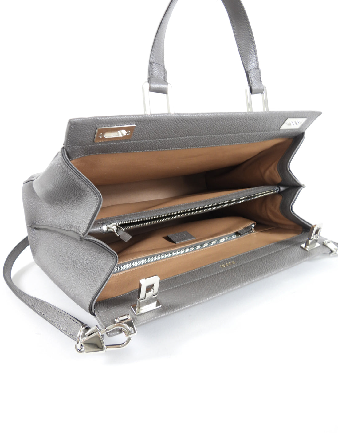 Gucci Grey Leather Large Zumi Tote Bag