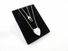 Gucci Sterling Silver Heart Stud Earrings and Chain Necklace Set
