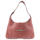 Gucci Quartz Rose Leather Guccissima Hobo Bag