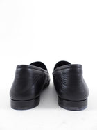 Gucci Black Leather Horsebit Loafers - 34