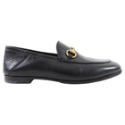 Gucci Black Leather Horsebit Loafers - 34