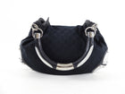 Gucci Black Monogram Canvas Indy Hobo Bamboo Tassel Bag