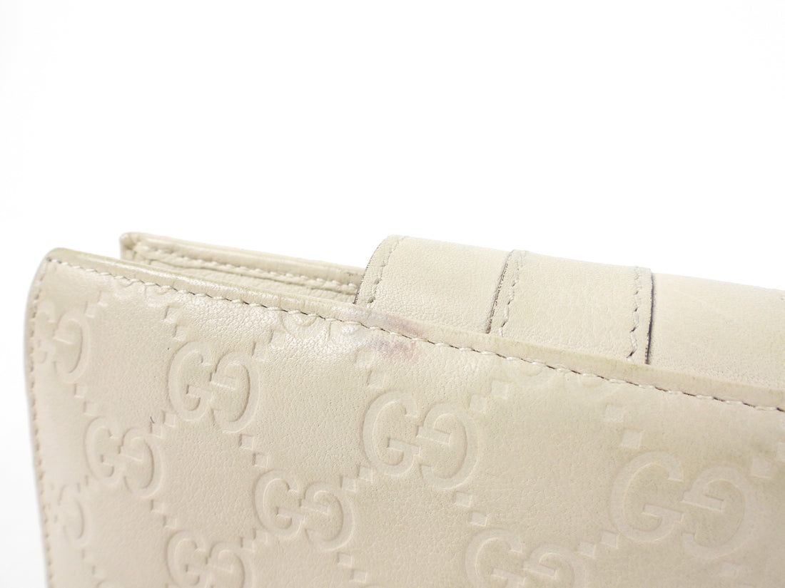 Gucci Ivory Supreme Leather Long Wallet