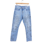 Gucci Blue Denim Jeans with Panther / Script - S