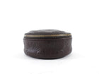 Gucci Brown Monogram Supreme Round Travel Jewelry Case
