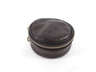 Gucci Brown Monogram Supreme Round Travel Jewelry Case