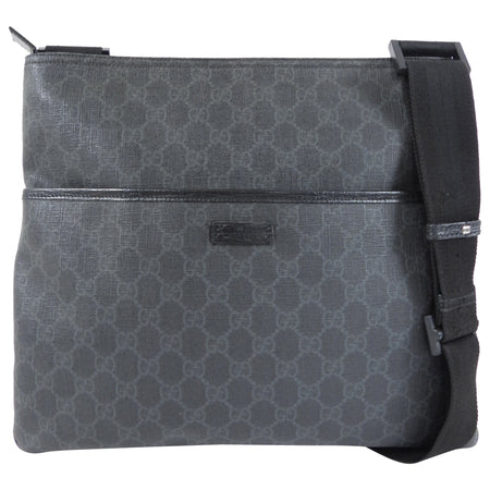 Gucci Monogram Supreme Coated Canvas Black Messenger Bag