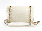 Gucci Ivory Leather Matelasse Marmont Small Flap Bag