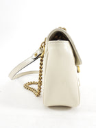 Gucci Ivory Leather Matelasse Marmont Small Flap Bag