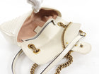 Gucci Ivory Leather Matelasse Marmont Small Flap Bag