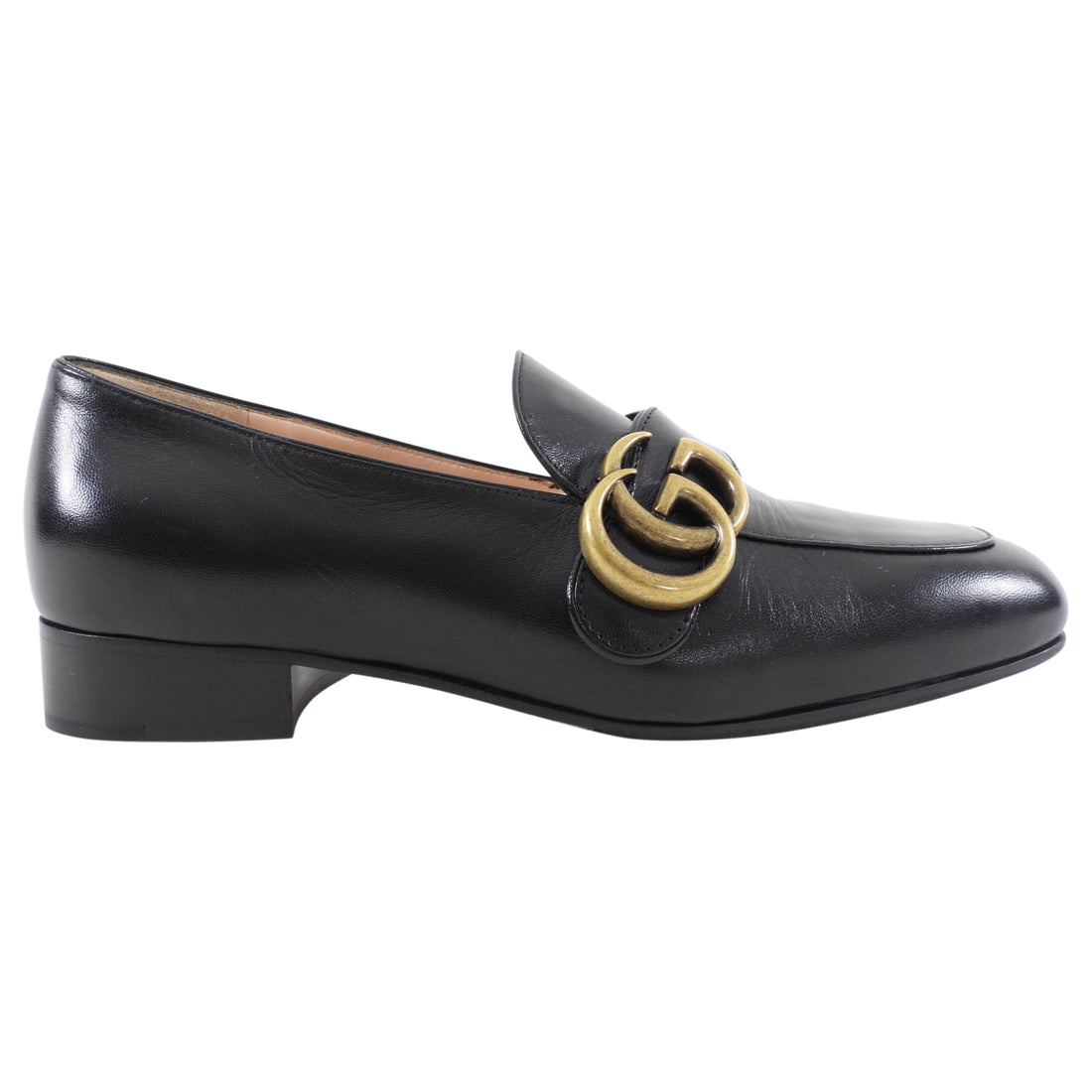 Gucci Marmont Black Leather Loafer - 34.5