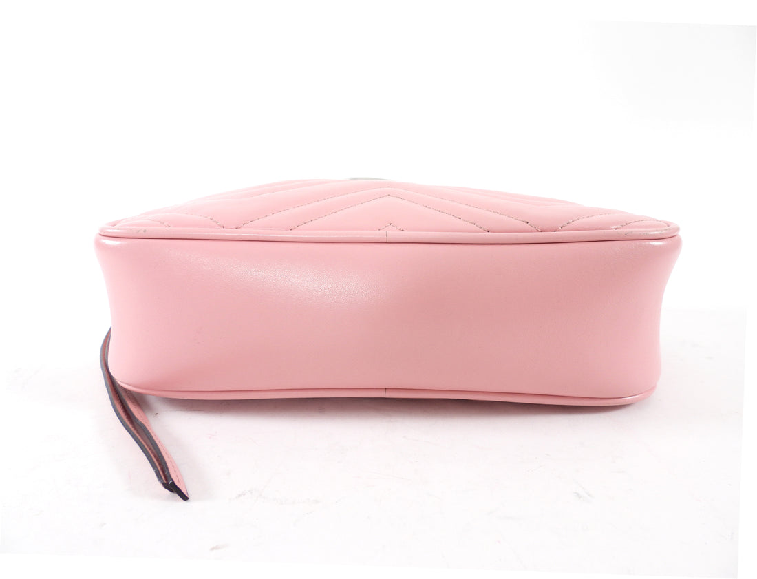 Gucci Pink Matelasse Quilted GG Camera Crossbody Bag
