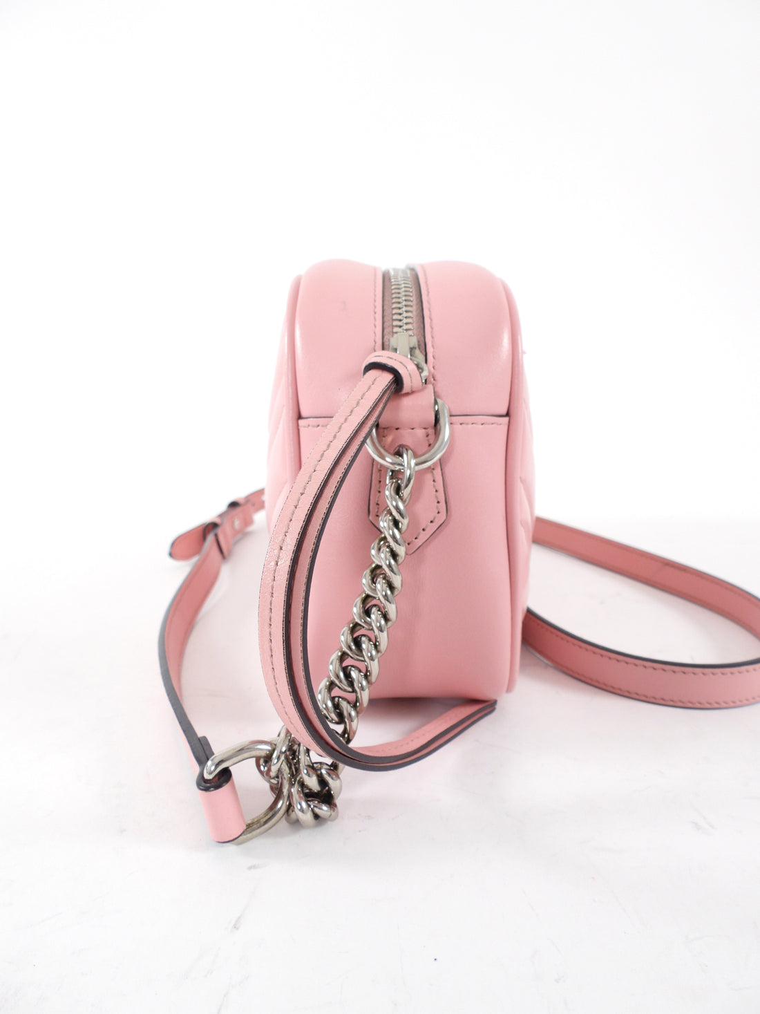 Gucci Pink Matelasse Quilted GG Camera Crossbody Bag