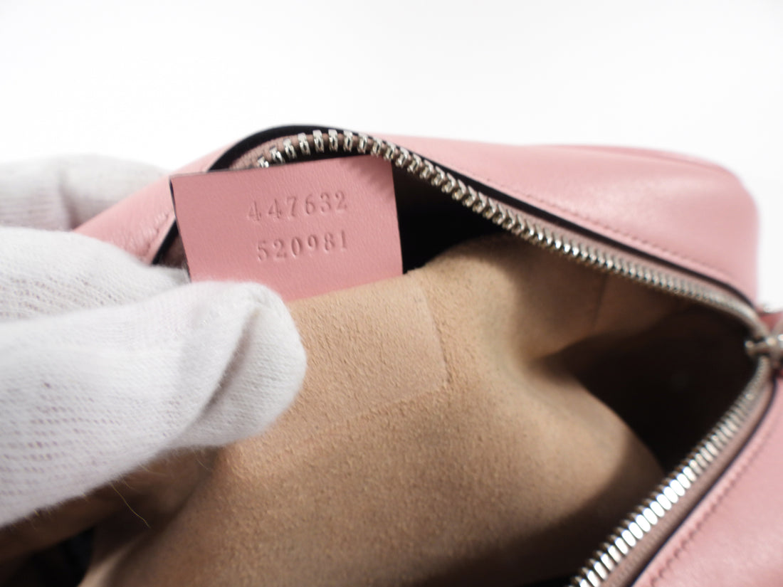 Gucci Pink Matelasse Quilted GG Camera Crossbody Bag