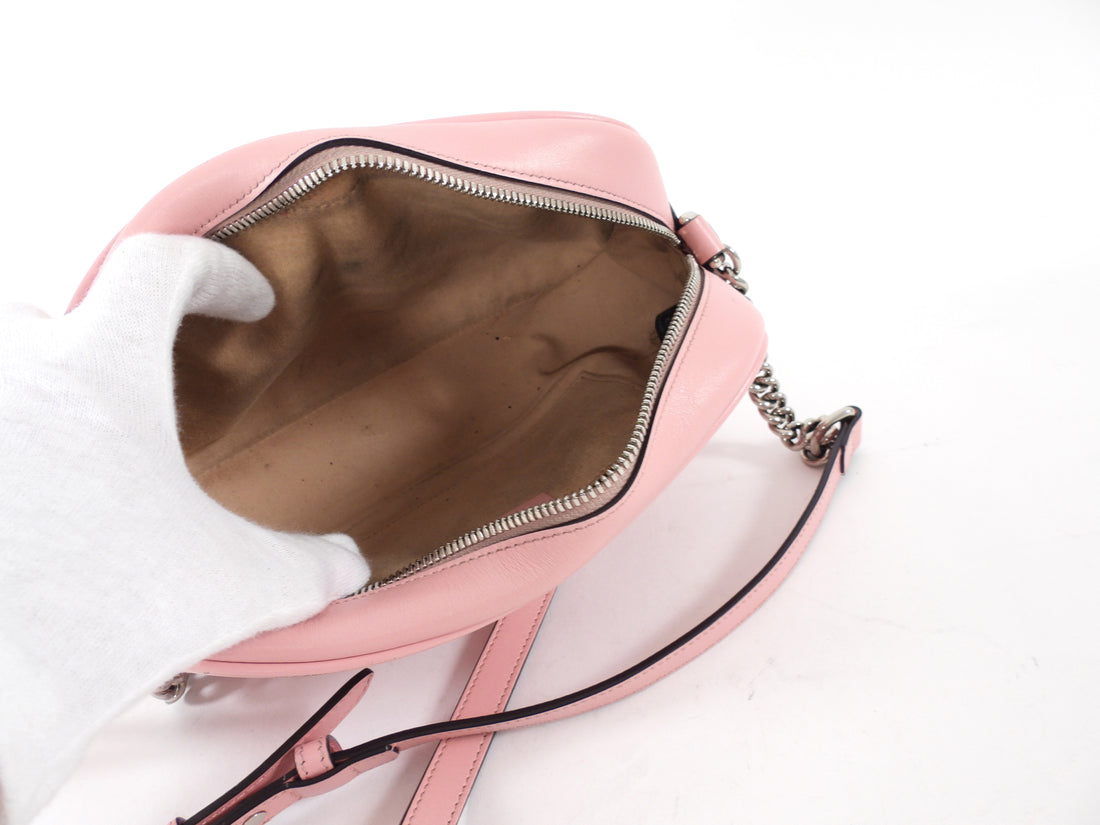 Gucci Pink Matelasse Quilted GG Camera Crossbody Bag