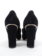 Gucci Marmont Black Suede Block Heel Pumps - 39