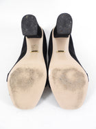 Gucci Marmont Black Suede Block Heel Pumps - 39