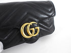 Gucci Black Quilted GG Marmont Mini Chain Shoulder Bag