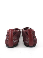 Gucci Ancora Burgundy Red Mesh Horsebit Ballerina Ballet Flats - 36.5